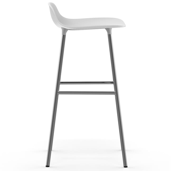 Form Barstuhl verchromte Beine 75cm - Weiß - Normann Copenhagen