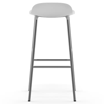 Form Barstuhl verchromte Beine 75cm - Weiß - Normann Copenhagen