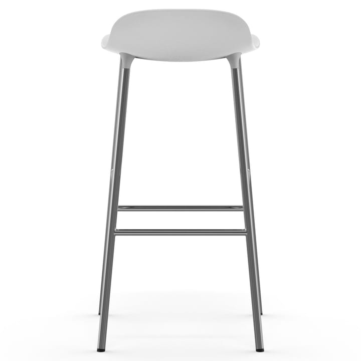 Form Barstuhl verchromte Beine 75cm - Weiß - Normann Copenhagen