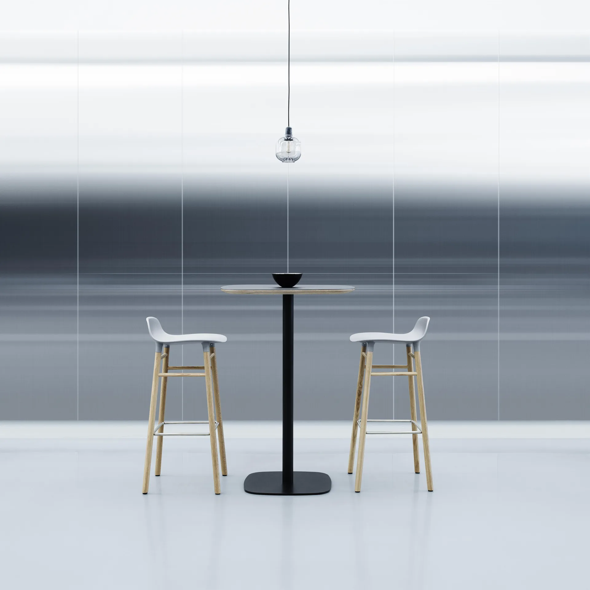 Form Chair Barstuhl Eichen-Beine, Grau Normann Copenhagen