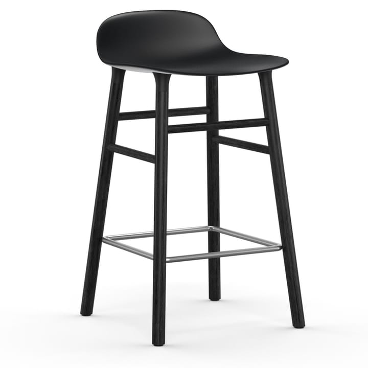 Form Chair Barstuhl lackierte Eichenbeine 65cm - Schwarz - Normann Copenhagen