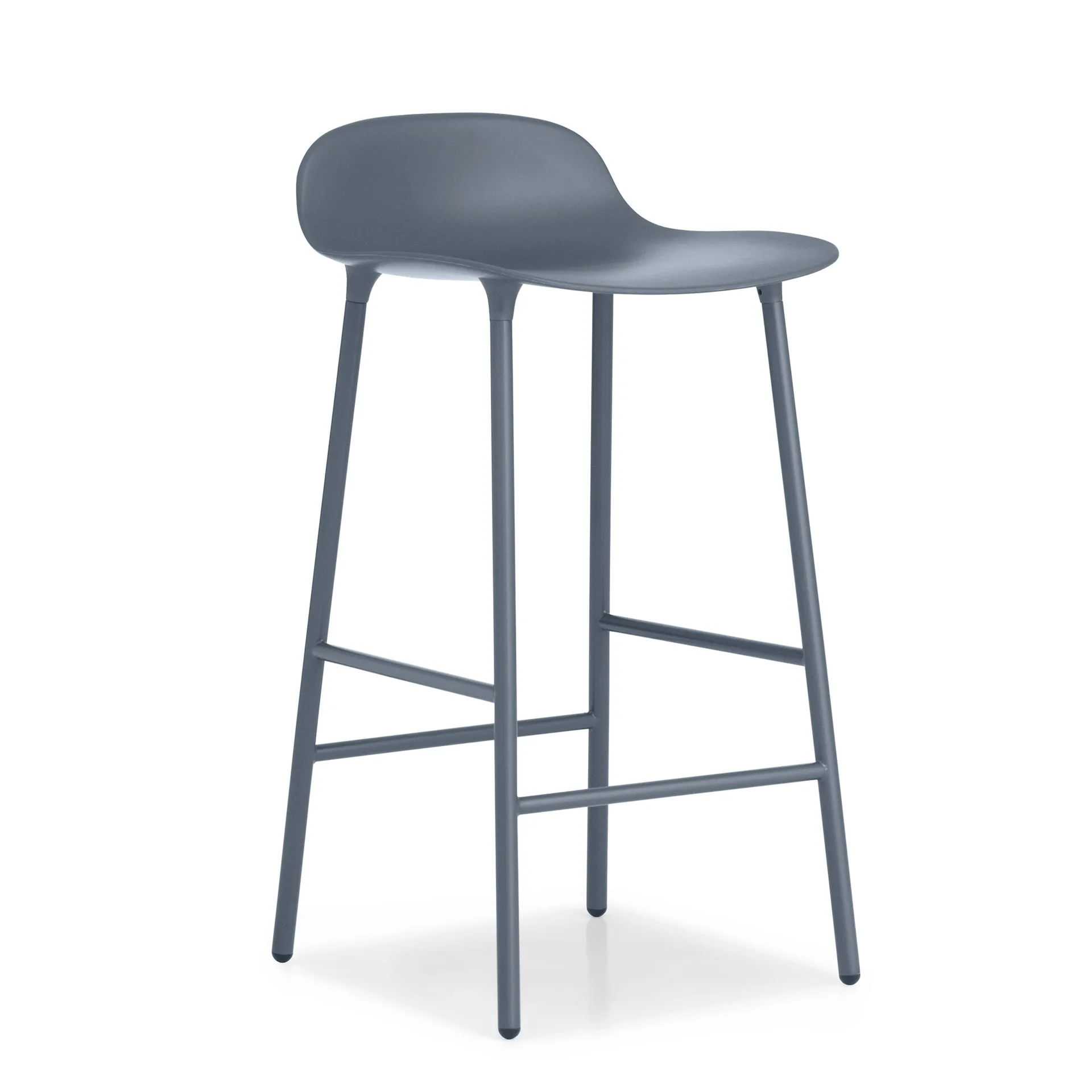 Form Chair Barstuhl metallBeine, Blau Normann Copenhagen