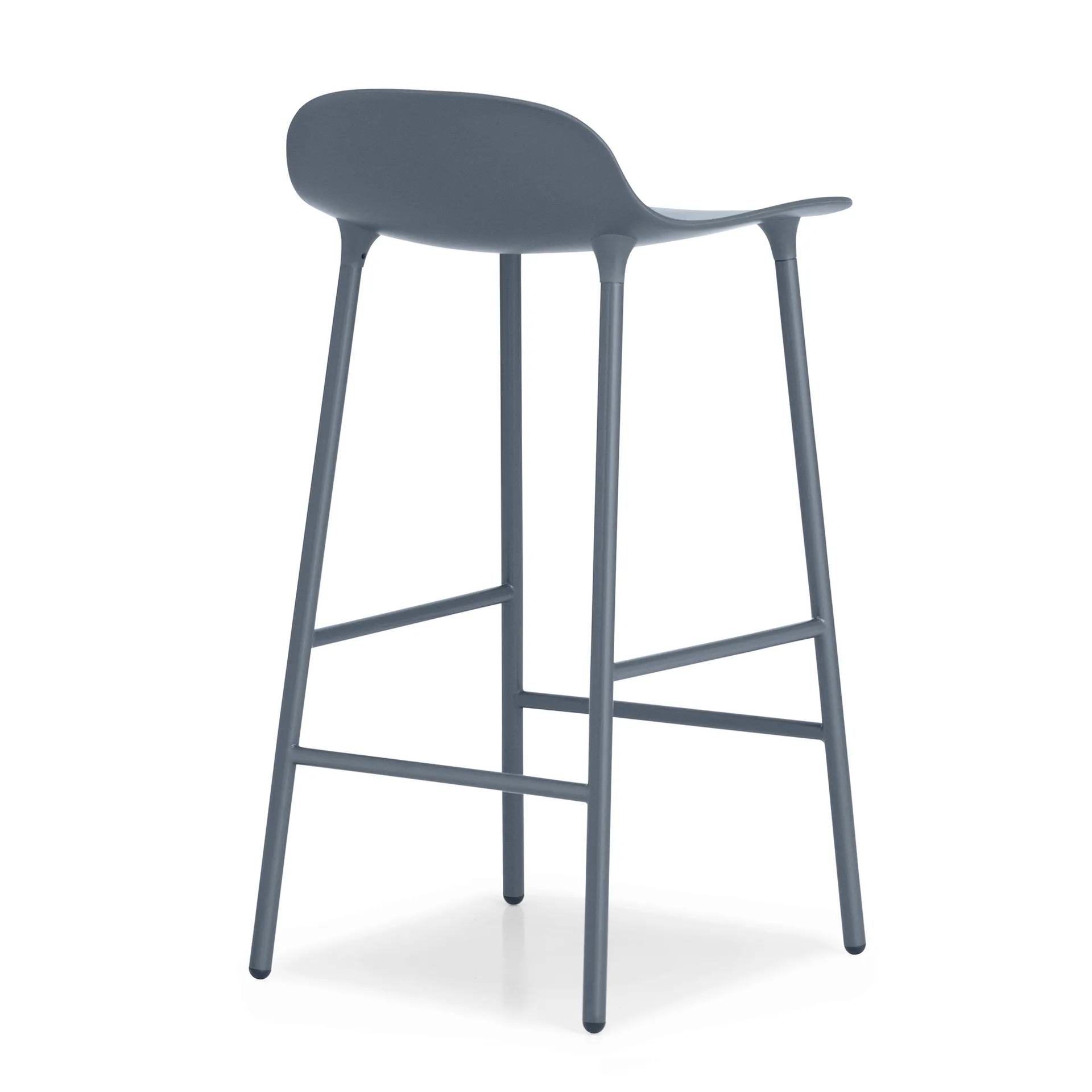 Form Chair Barstuhl metallBeine, Blau Normann Copenhagen