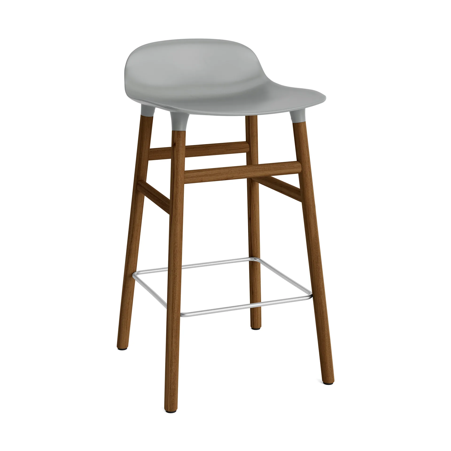 Form Chair Barstuhl valnötsBeine, Grau Normann Copenhagen