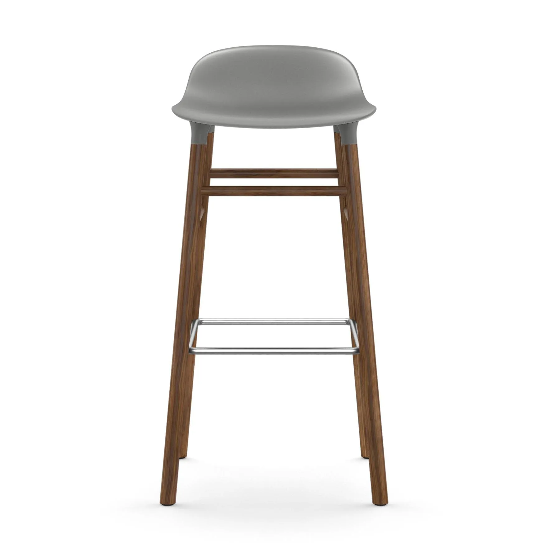 Form Chair Barstuhl valnötsBeine, Grau Normann Copenhagen