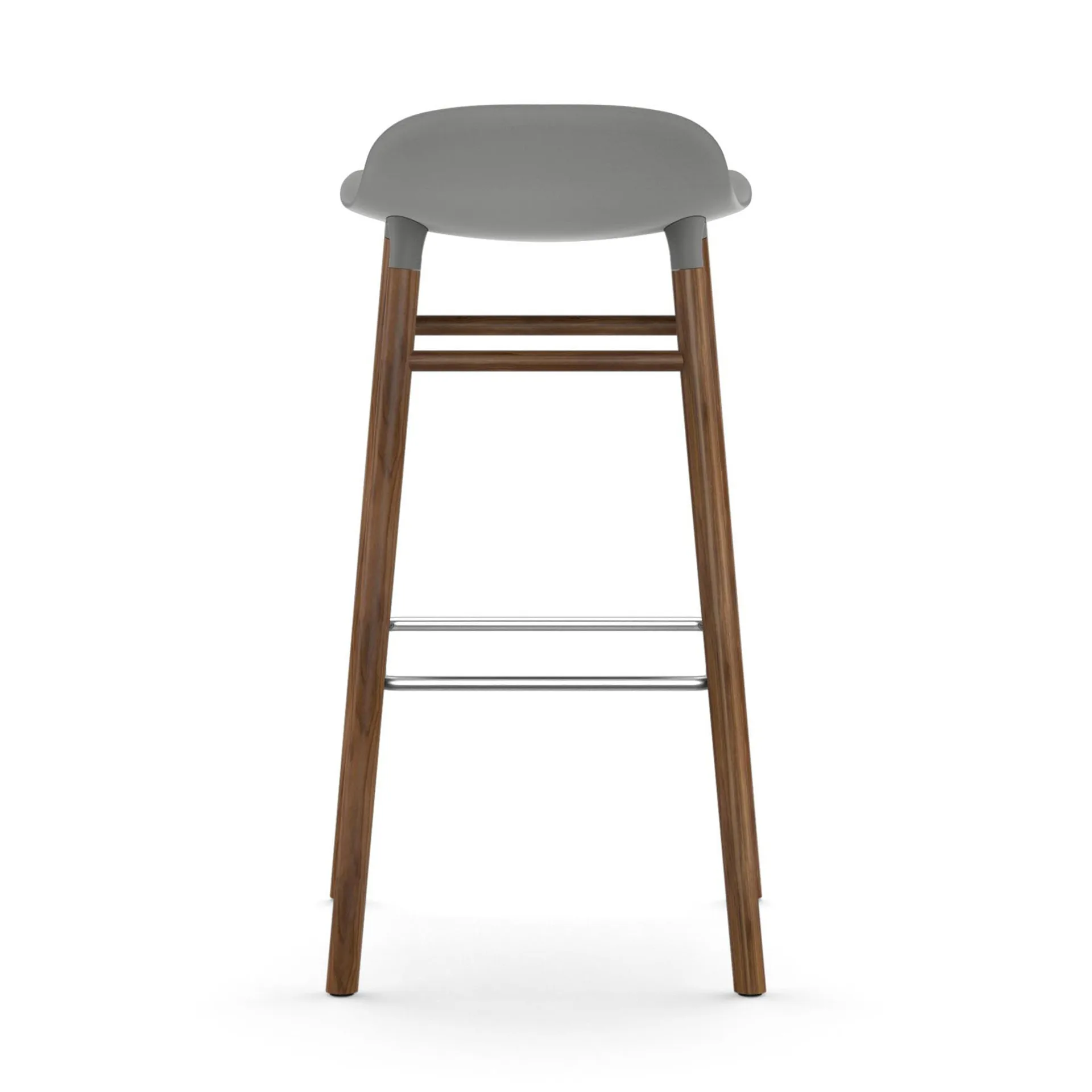 Form Chair Barstuhl valnötsBeine, Grau Normann Copenhagen