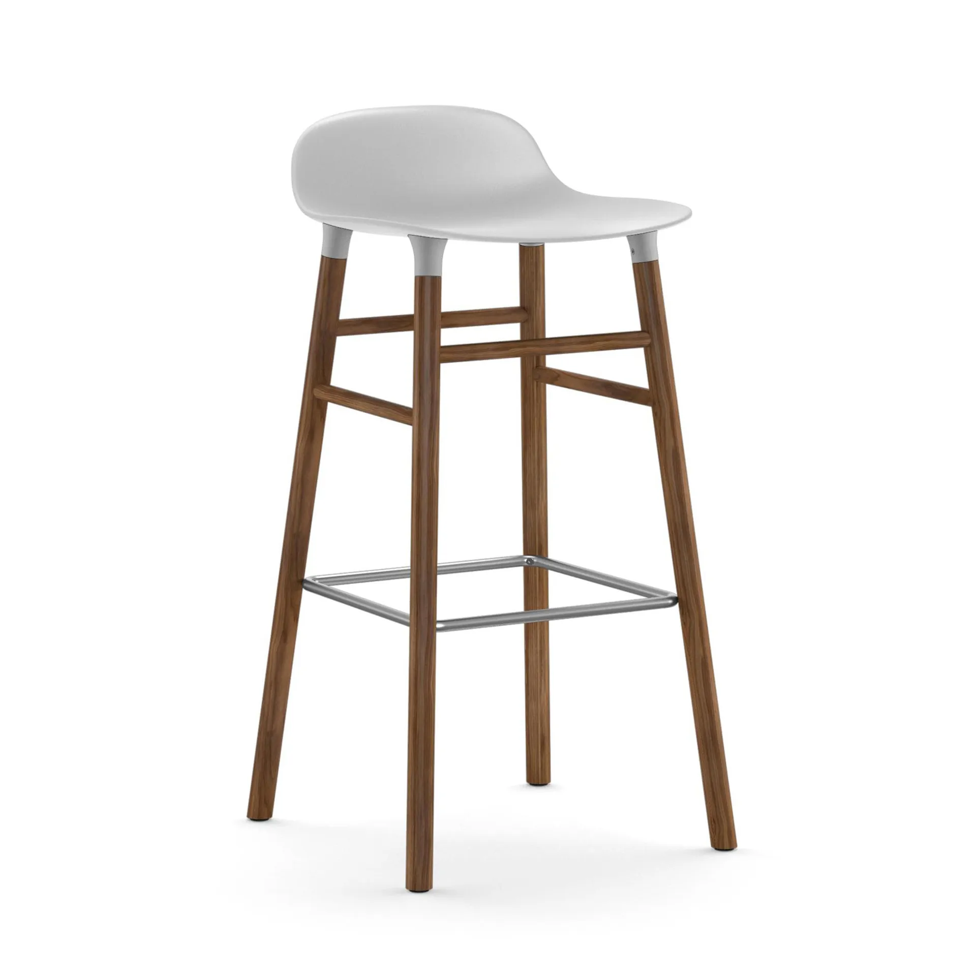 Form Chair Barstuhl valnötsBeine, Weiß Normann Copenhagen