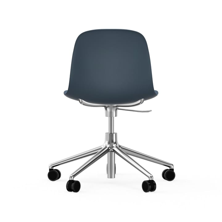 Form chair drehbar, 5W Bürostuhl - Blau, Aluminiumrollen - Normann Copenhagen