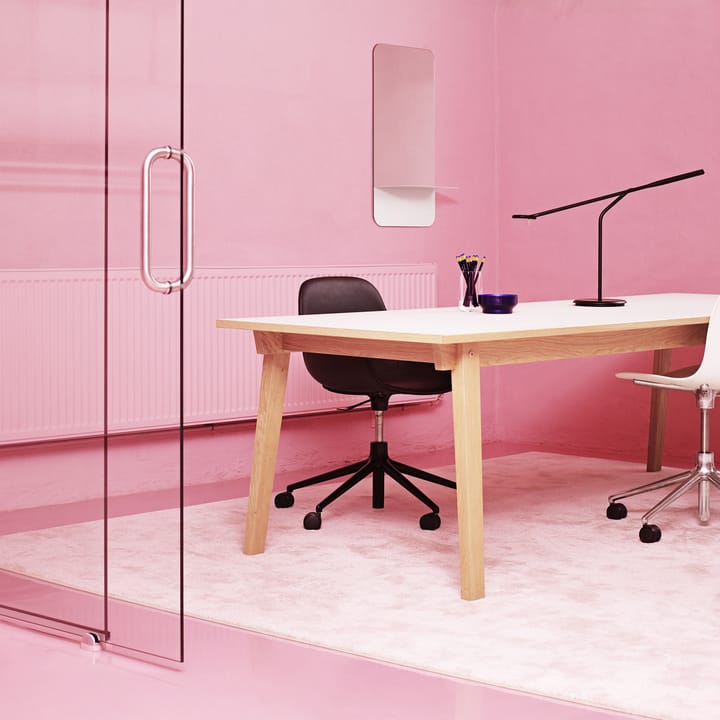 Form chair drehbar, 5W Bürostuhl - Blau, Schwarzes Aluminium, Rollen - Normann Copenhagen