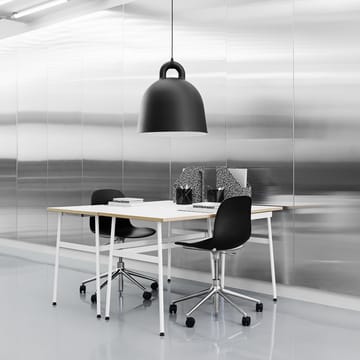 Form chair drehbar, 5W Bürostuhl - Grau , schwarzes aluminium, rollen - Normann Copenhagen