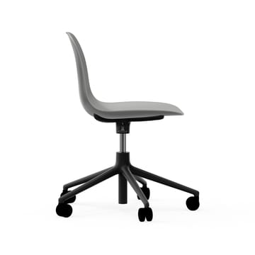 Form chair drehbar, 5W Bürostuhl - Grau , schwarzes aluminium, rollen - Normann Copenhagen