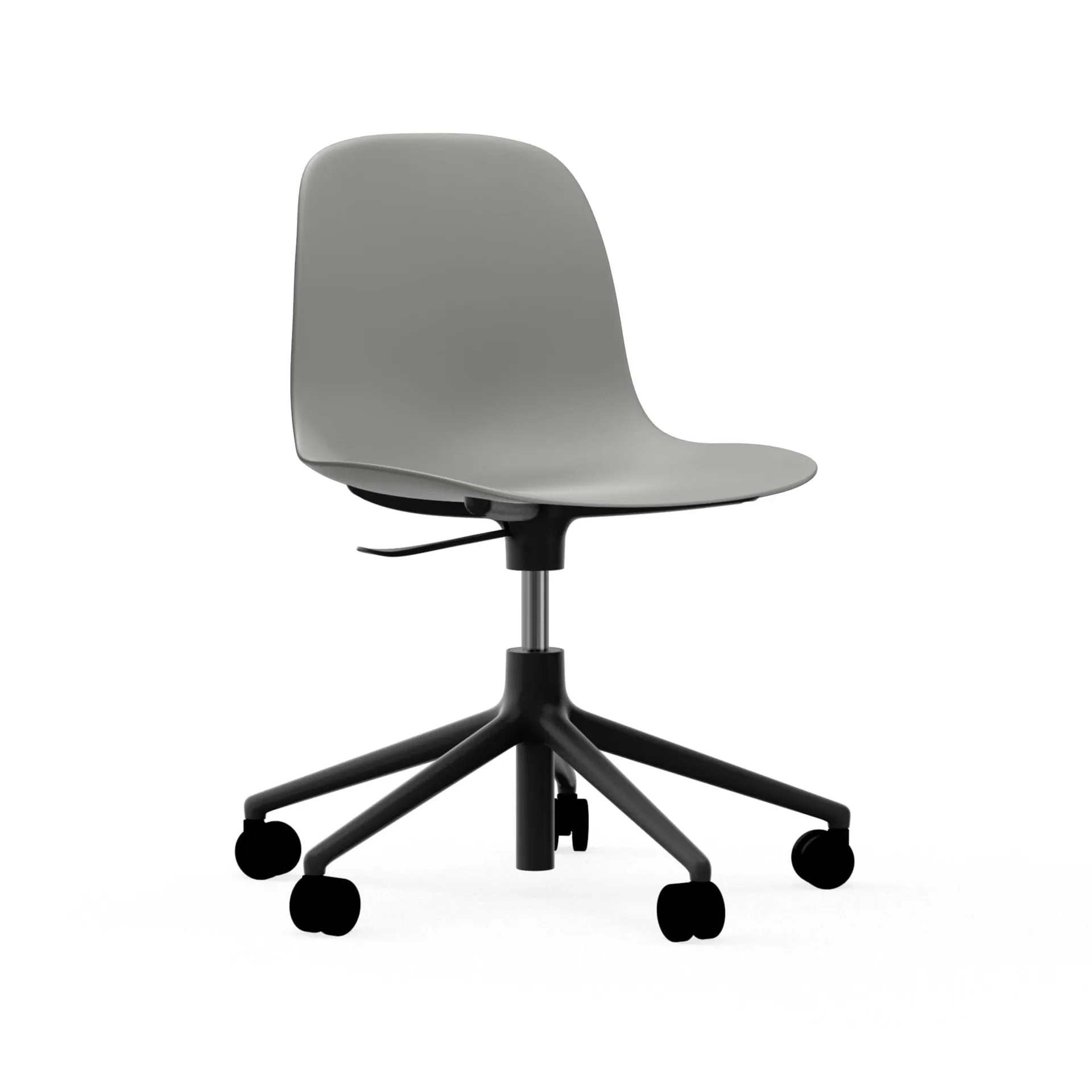 Form chair drehbar, 5W Bürostuhl, Grau , schwarzes aluminium, rollen Normann Copenhagen