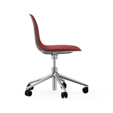 Form chair drehbar, 5W Bürostuhl - Rot, Aluminium, Rollen - Normann Copenhagen