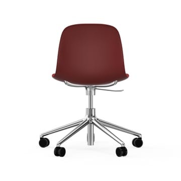 Form chair drehbar, 5W Bürostuhl - Rot, Aluminium, Rollen - Normann Copenhagen