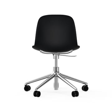 Form chair drehbar, 5W Bürostuhl - Schwarz, Aluminium, Rollen - Normann Copenhagen