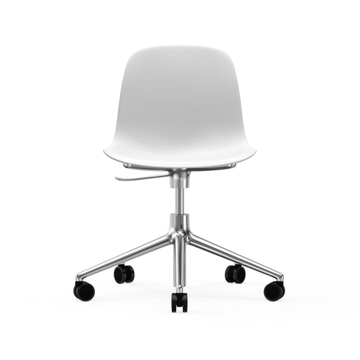 Form chair drehbar, 5W Bürostuhl - Weiß, Aluminium, Rollen - Normann Copenhagen