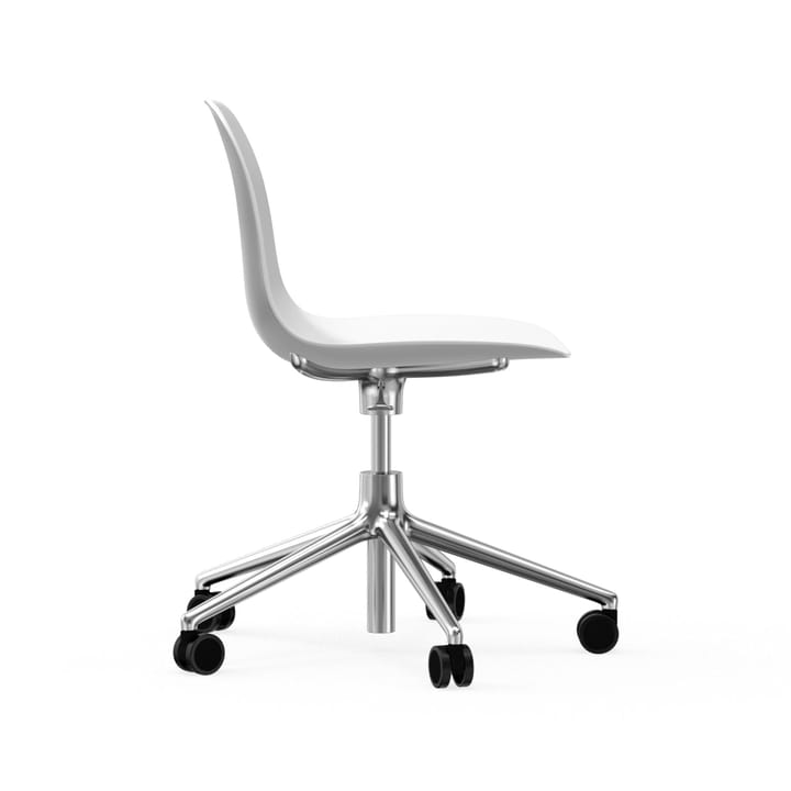 Form chair drehbar, 5W Bürostuhl - Weiß, Aluminium, Rollen - Normann Copenhagen