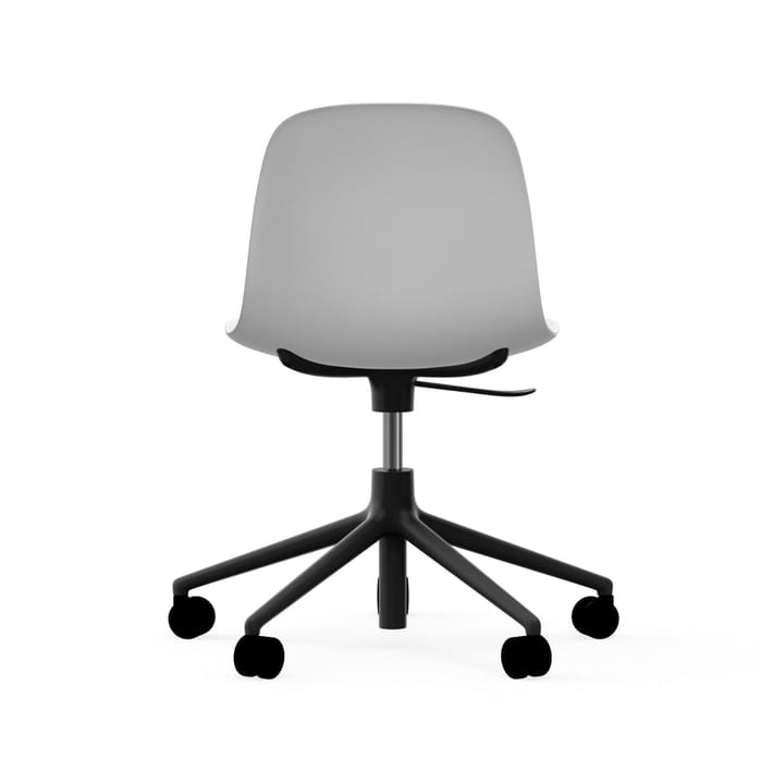 Form chair drehbar, 5W Bürostuhl - Weiß, Schwarzes Aluminium, Rollen - Normann Copenhagen