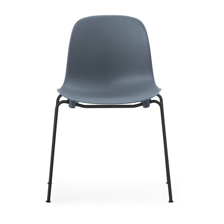 Form Chair stapelbarer Stuhl mit schwarzen Beinen, 2er-Pack, Blau - undefined - Normann Copenhagen