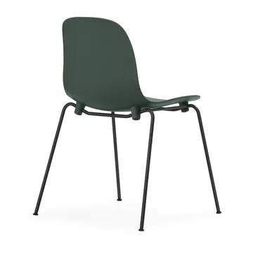 Form Chair stapelbarer Stuhl mit schwarzen Beinen, 2er-Pack, Grün - Normann Copenhagen