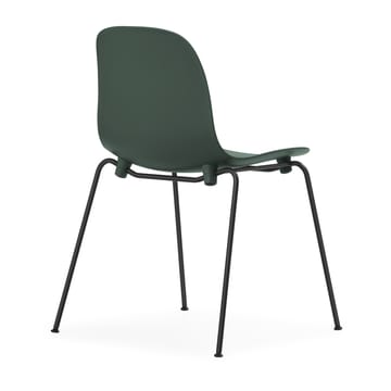 Form Chair stapelbarer Stuhl mit schwarzen Beinen, 2er-Pack, Grün - undefined - Normann Copenhagen