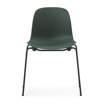Form Chair stapelbarer Stuhl mit schwarzen Beinen, 2er-Pack, Grün - undefined - Normann Copenhagen