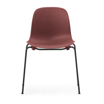 Form Chair stapelbarer Stuhl mit schwarzen Beinen, 2er-Pack, Rot - Normann Copenhagen