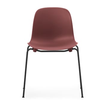 Form Chair stapelbarer Stuhl mit schwarzen Beinen, 2er-Pack, Rot - undefined - Normann Copenhagen