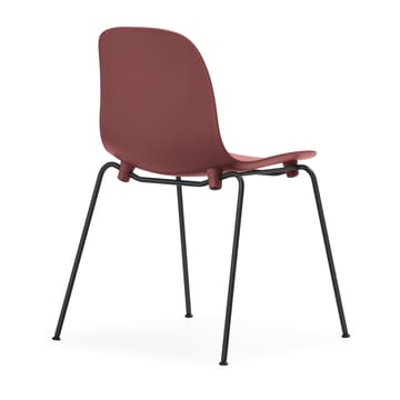 Form Chair stapelbarer Stuhl mit schwarzen Beinen, 2er-Pack, Rot - undefined - Normann Copenhagen