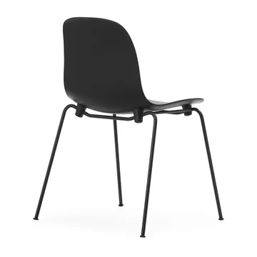 Form Chair stapelbarer Stuhl mit schwarzen Beinen, 2er-Pack, Schwarz - Normann Copenhagen