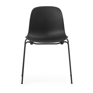 Form Chair stapelbarer Stuhl mit schwarzen Beinen, 2er-Pack, Schwarz - Normann Copenhagen