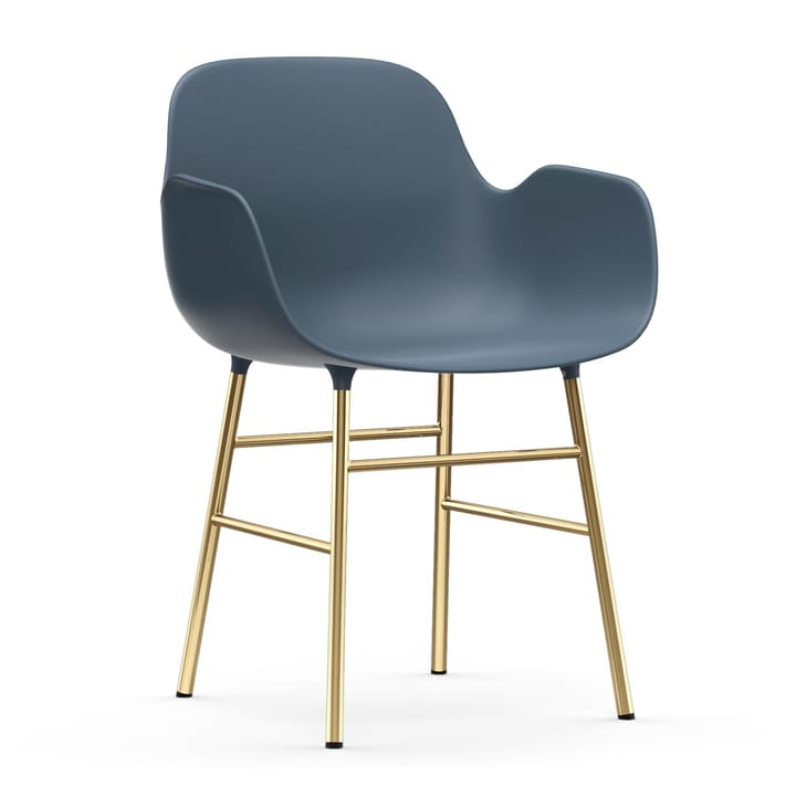 Form Sessel Messingbeine - Blau - Normann Copenhagen