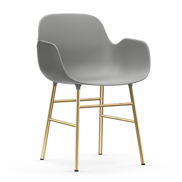 Form Sessel Messingbeine - Grau - Normann Copenhagen