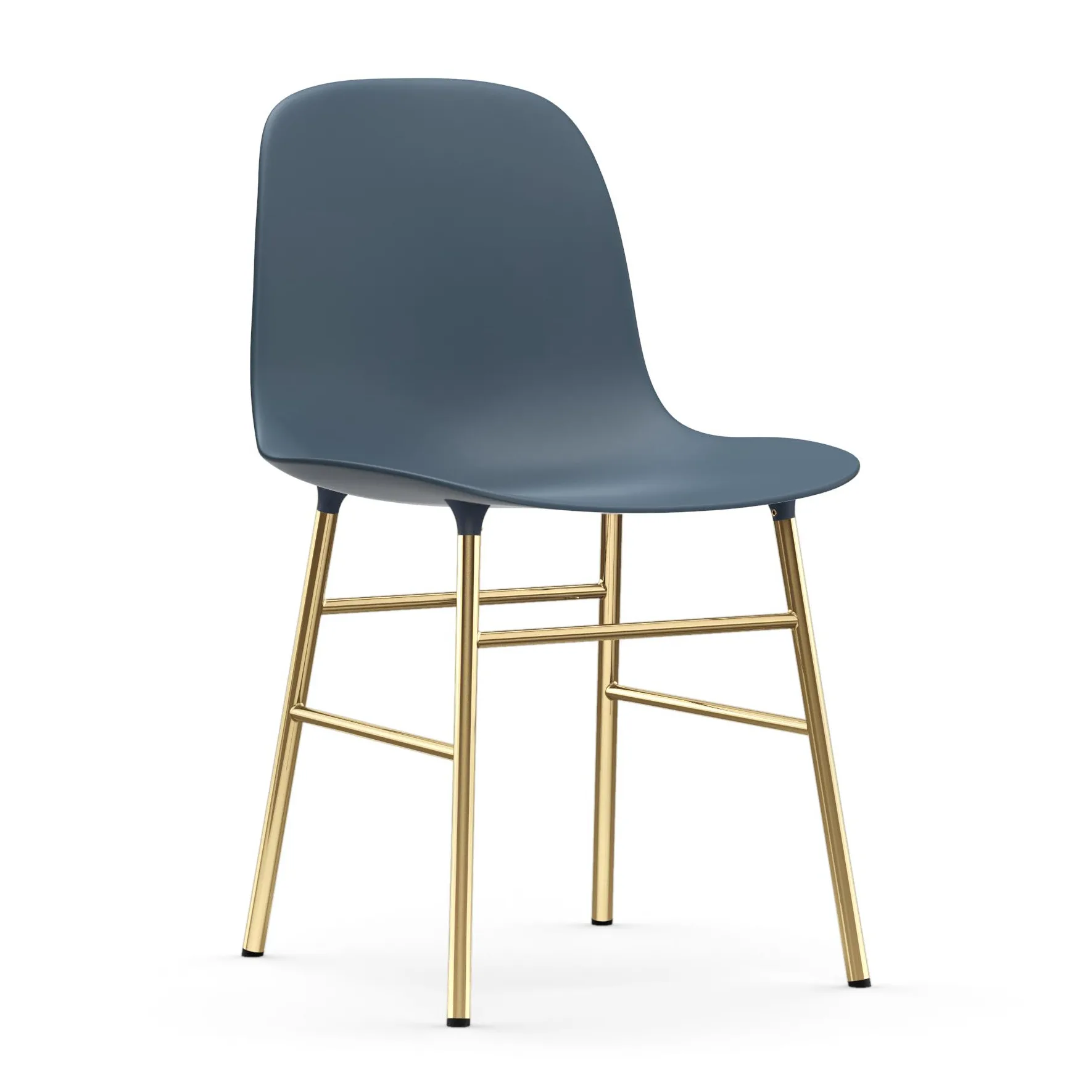 Form Stuhl Messingbeine, Blau Normann Copenhagen
