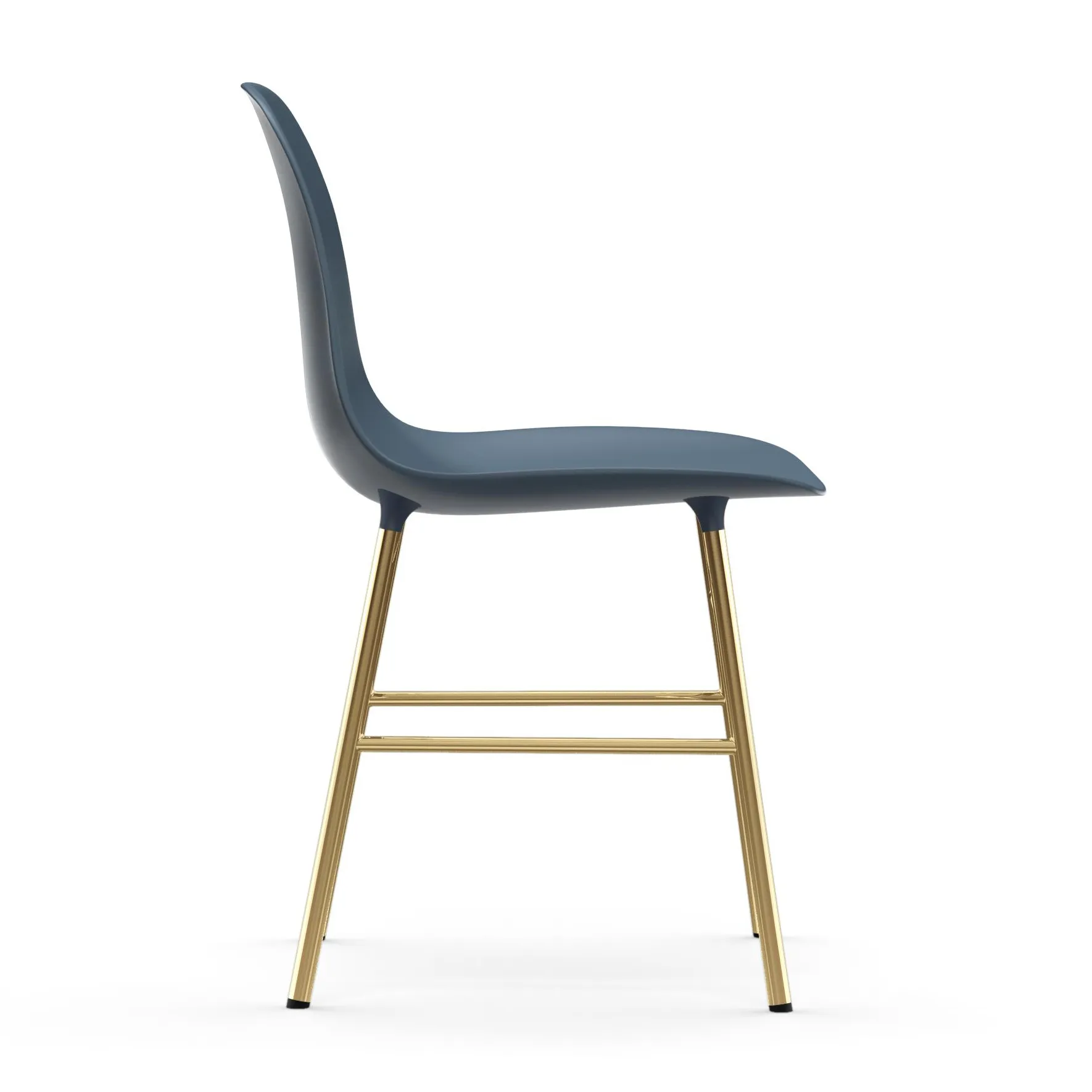 Form Stuhl Messingbeine, Blau Normann Copenhagen