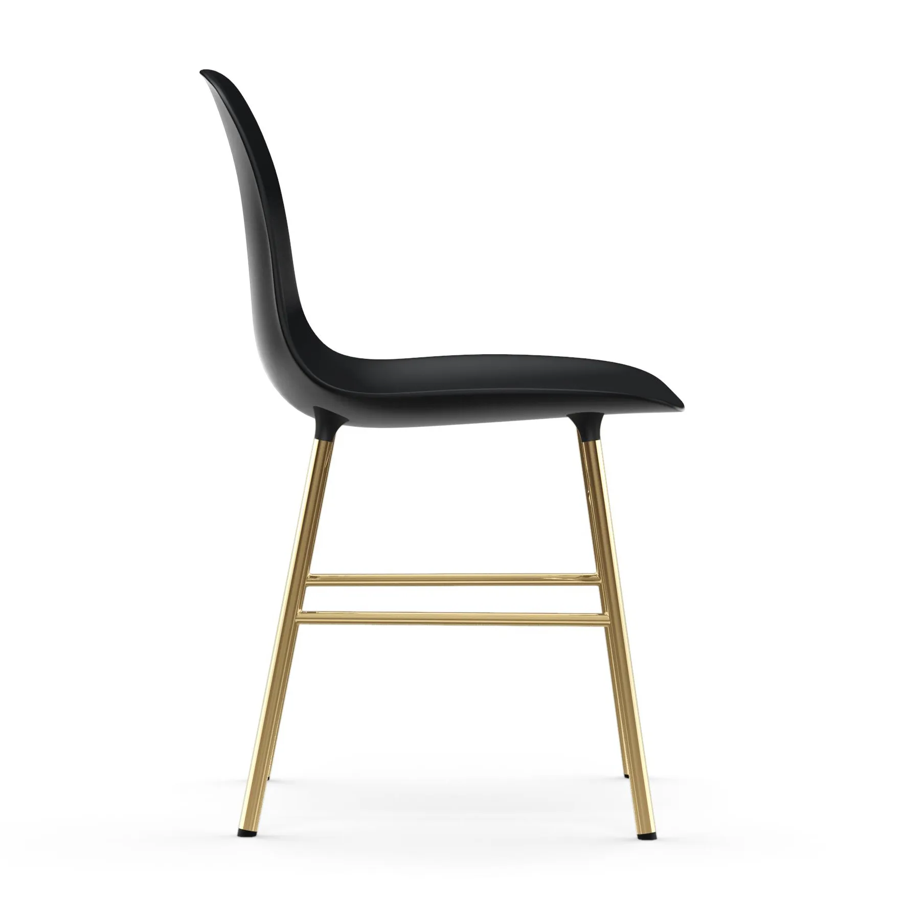 Form Stuhl Messingbeine, Schwarz Normann Copenhagen