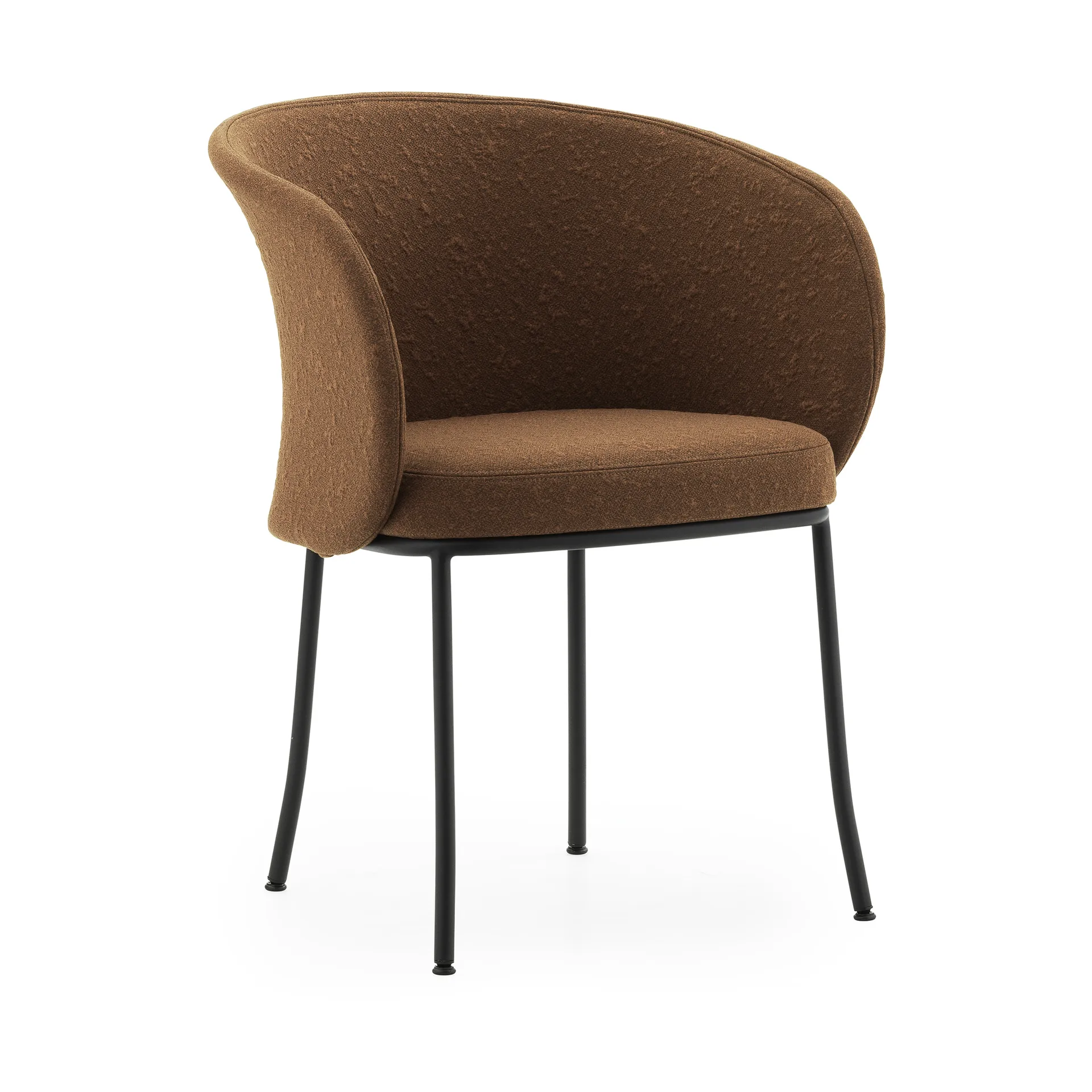 Knit Armlehnenstuhl, Brandy-black steel Normann Copenhagen