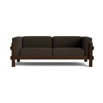 Kube Sofa - Braun lackierte Fichte-Stoff Remix 356 Brown, 220 cm - Normann Copenhagen