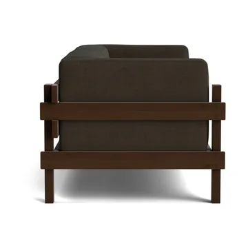 Kube Sofa - Braun lackierte Fichte-Stoff Remix 356 Brown, 220 cm - Normann Copenhagen