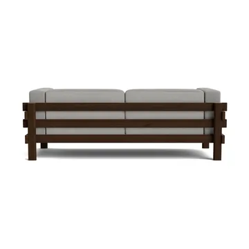 Kube Sofa - Braun lackierte Kiefer–Stoff Remix 143 Grey, 220 cm - Normann Copenhagen
