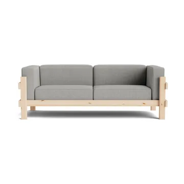 Kube Sofa - Lackierte Kiefer-Stoff Remix 143 Grey, 220 cm - Normann Copenhagen