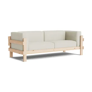 Kube Sofa - Lackiertes Kiefernholz-Stoff Remix 223 Beige, 220 cm - Normann Copenhagen