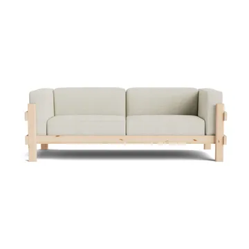 Kube Sofa - Lackiertes Kiefernholz-Stoff Remix 223 Beige, 220 cm - Normann Copenhagen