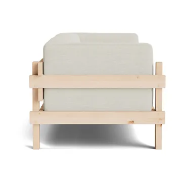 Kube Sofa - Lackiertes Kiefernholz-Stoff Remix 223 Beige, 220 cm - Normann Copenhagen