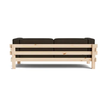 Kube Sofa - Lackiertes Kiefernholz-Stoff Remix 356 Brown, 220 cm - Normann Copenhagen