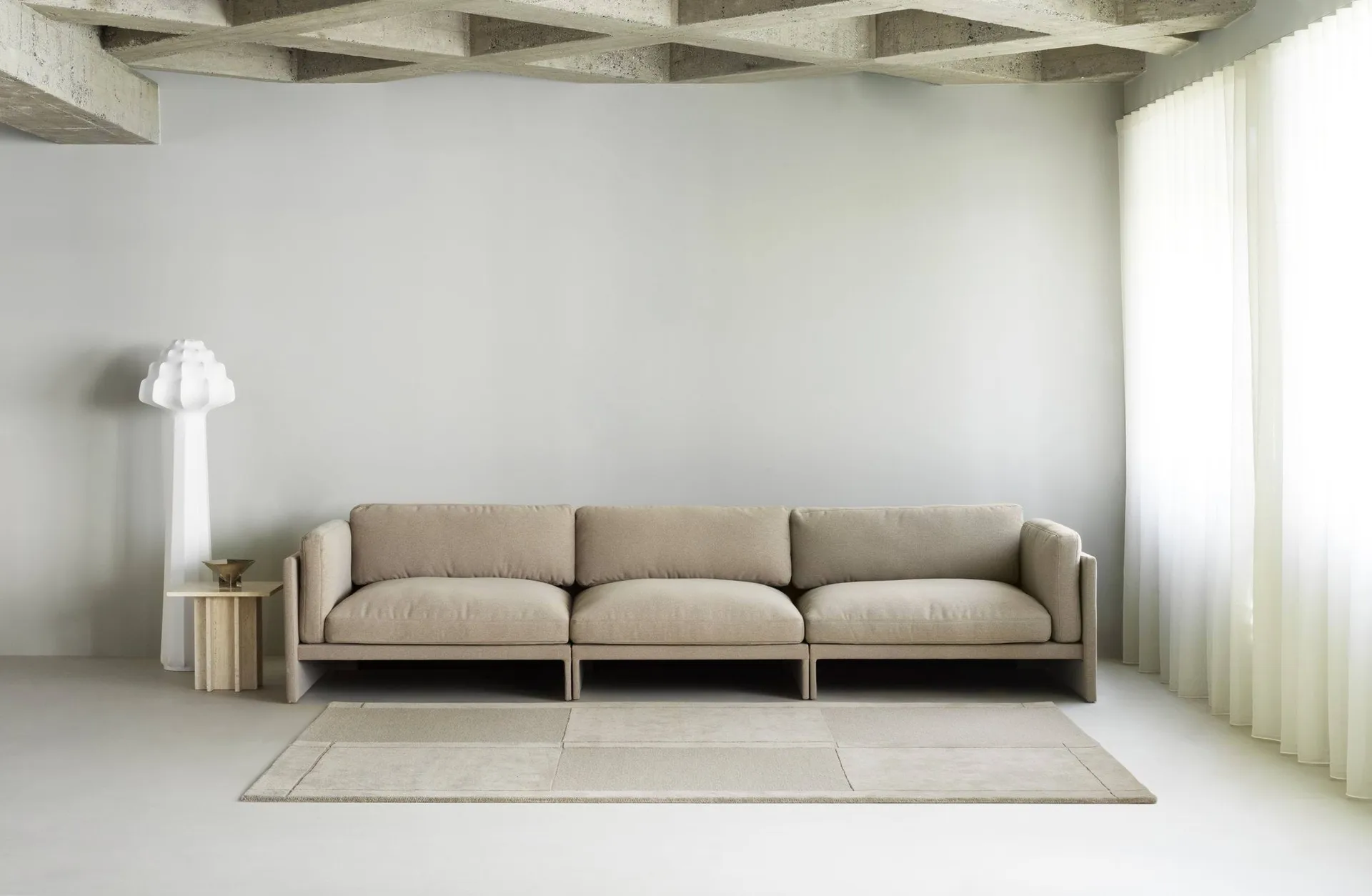 Level Wollteppich, Warm grey, 200x300 cm Normann Copenhagen