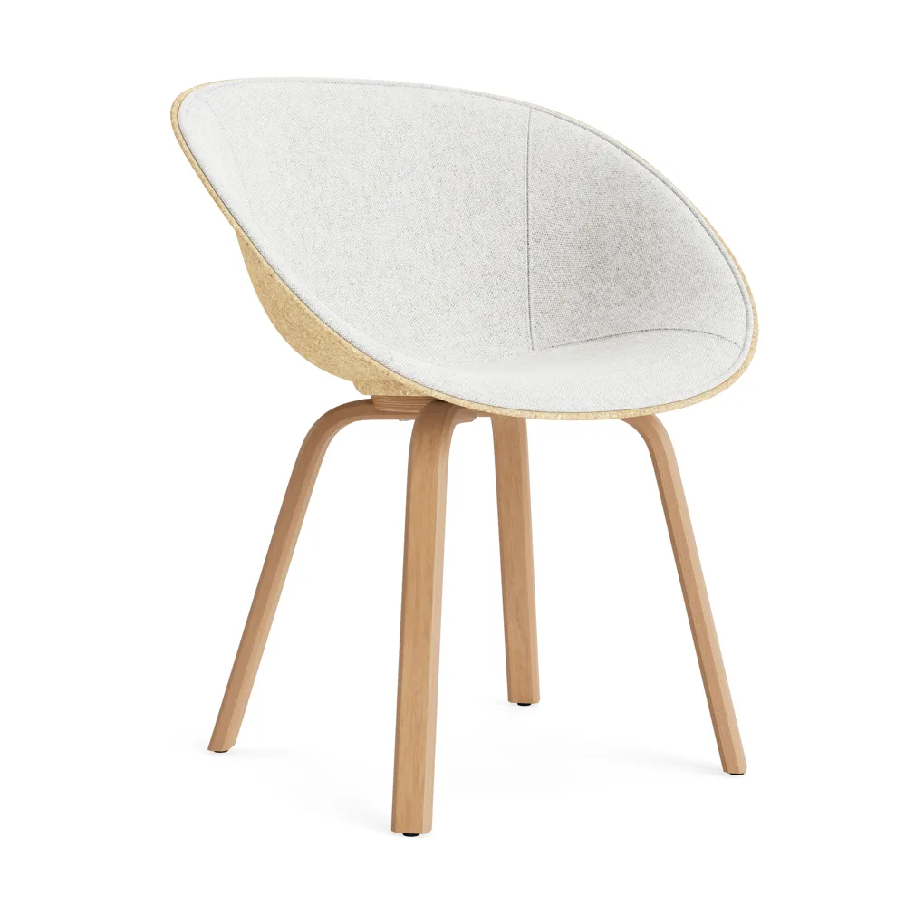 Mat Armchair Armlehnstuhl frontbezogen, Hallingdal 110-hemp-beech Normann Copenhagen