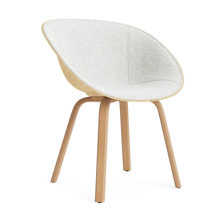 Mat Armchair Armlehnstuhl frontbezogen - Hallingdal 110-hemp-beech - Normann Copenhagen