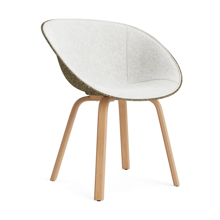 Mat Armchair Armlehnstuhl frontbezogen - Hallingdal 110-seaweed-beech - Normann Copenhagen