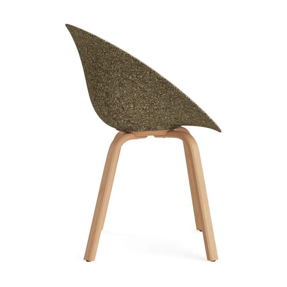 Mat Armchair Armlehnstuhl frontbezogen, Hallingdal 110-seaweed-beech Normann Copenhagen